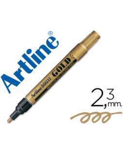 Rotulador artline marcador permanente tinta metalica ek-900 oro punta redonda 2.3 mm