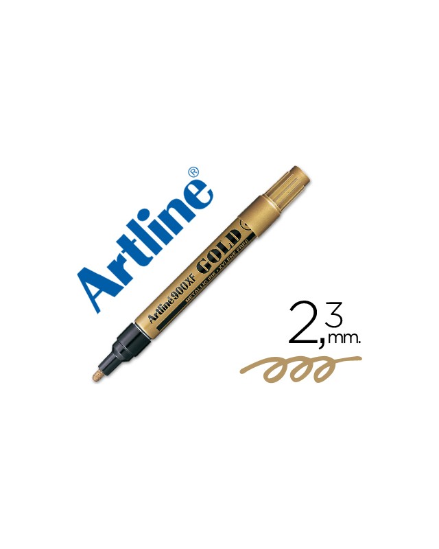 Rotulador artline marcador permanente tinta metalica ek-900 oro punta redonda 2.3 mm