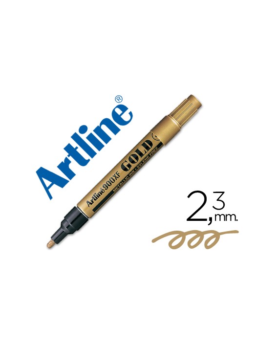 Rotulador artline marcador permanente tinta metalica ek-900 oro punta redonda 2.3 mm