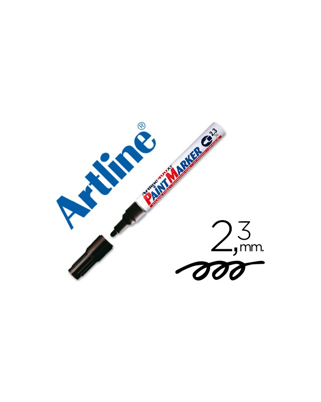 Rotulador artline marcador permanente ek-400 xf negro -punta redonda 2.3 mm -metal caucho y plastico