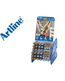 Rotulador artline marcador permanente tinta metalica gama oro y plata ek-900-999 expositor de 48 unidades