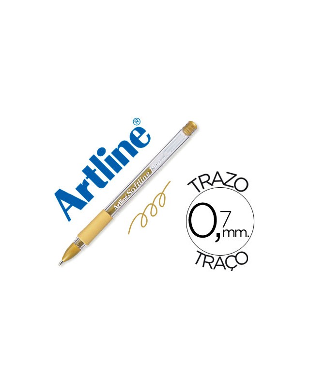 Boligrafo artline 1900 softline tinta aceite metalico oro