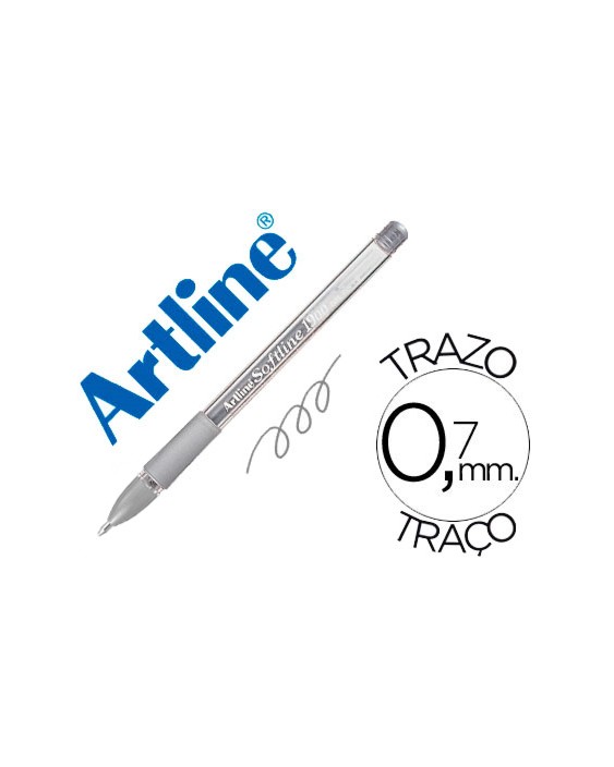 Boligrafo artline 1900 softline tinta aceite metalico plata