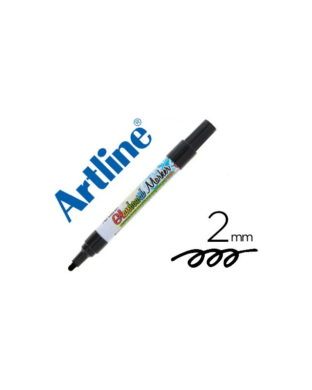 Rotulador artline glass marker especial cristal borrable en seco o humedo color negro