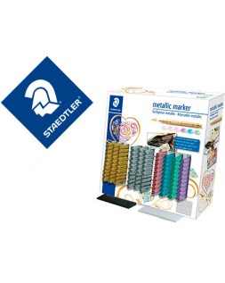 Rotulador staedtler metalico 8323 expositor sobremesa de 100 unidades colores surtidos