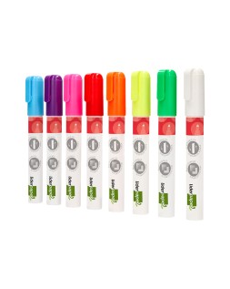 Rotulador liderpapel tiza liquida punta redonda trazo 6 mm caja de 8 unidades colores surtidos