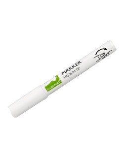 Rotulador q-connect tiza liquida punta redonda trazo 3 mm caja de 4 unidades color blanco