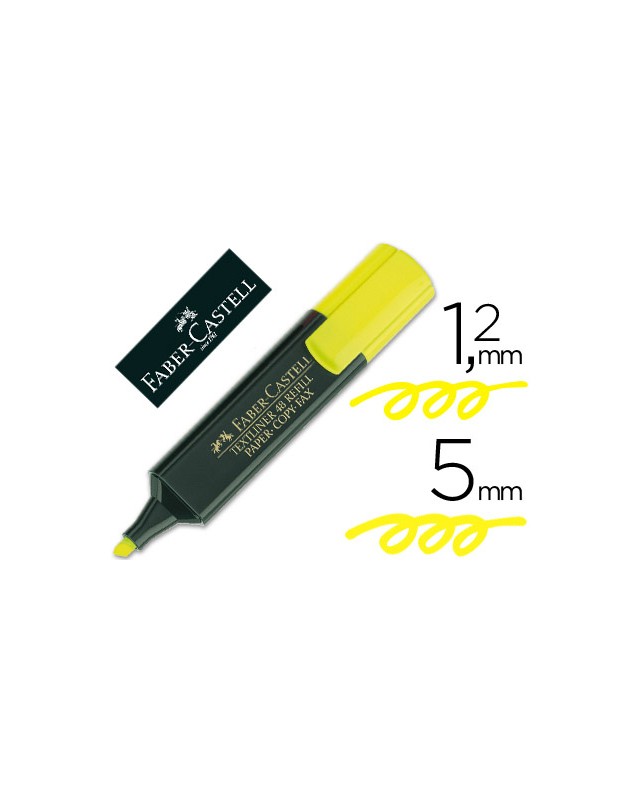 Rotulador faber castell fluorescente textliner 48 amarillo