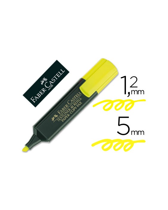 Rotulador faber castell fluorescente textliner 48 amarillo