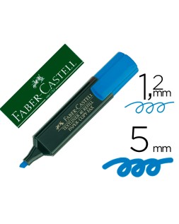 Rotulador faber castell fluorescente textliner 48 azul