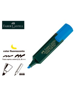 Rotulador faber castell fluorescente textliner 48 azul