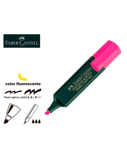 Rotulador faber castell fluorescente textliner 48 rosa