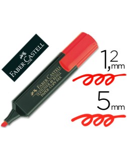 Rotulador faber castell fluorescente textliner 48 rojo