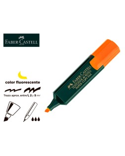 Rotulador faber castell fluorescente textliner 48 naranja