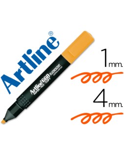 Rotulador artline fluorescente ek-660 naranja punta biselada