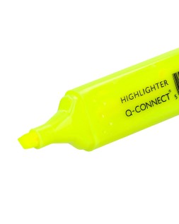Rotulador q-connect fluorescente amarillo punta biselada