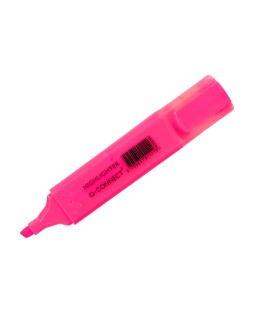 Rotulador q-connect fluorescente rosa punta biselada
