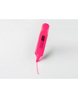 Rotulador q-connect fluorescente rosa punta biselada