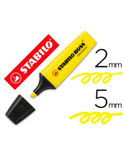 Rotulador stabilo boss fluorescente 70 amarillo