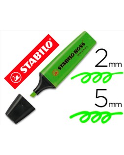 Rotulador stabilo boss fluorescente 70 verde