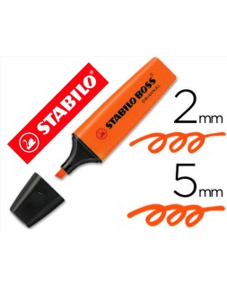 Rotulador stabilo boss fluorescente 70 naranja