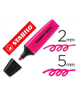 Rotulador stabilo boss fluorescente 70 rosa