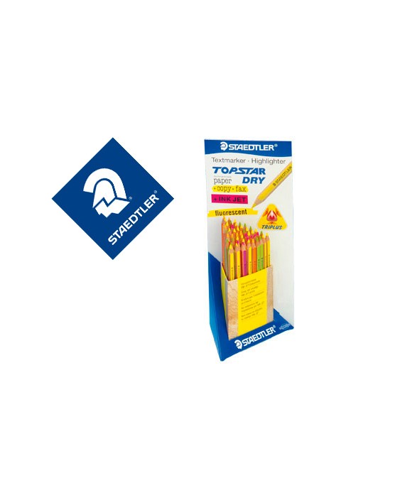 Lapices fluorescente staedtler top star expositor de 48 unidades colores surtidos
