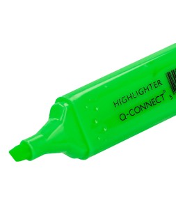 Rotulador q-connect fluorescente verde punta biselada
