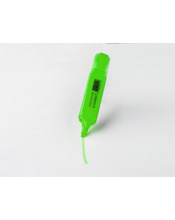 Rotulador q-connect fluorescente verde punta biselada