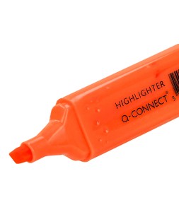 Rotulador q-connect fluorescente naranja punta biselada
