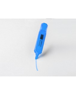 Rotulador q-connect fluorescente azul punta biselada
