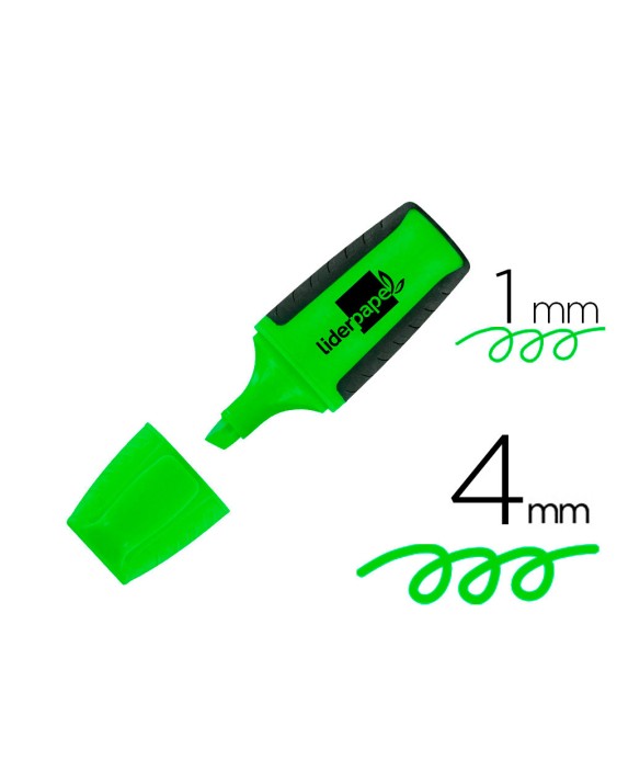 Rotulador liderpapel mini fluorescente verde