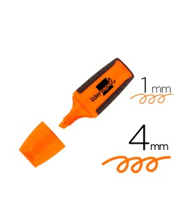 Rotulador liderpapel mini fluorescente naranja