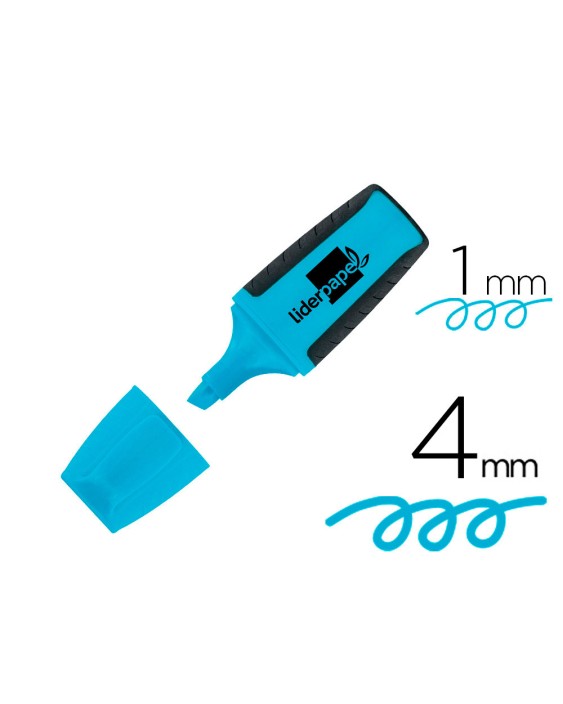 Rotulador liderpapel mini fluorescente azul