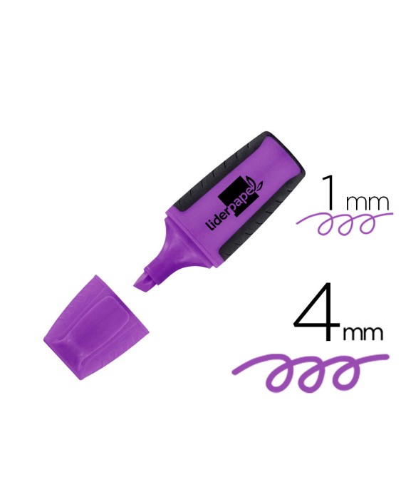 Rotulador liderpapel mini fluorescente violeta