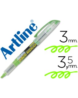 Rotulador artline fluorescente ek-640 verde punta biselada