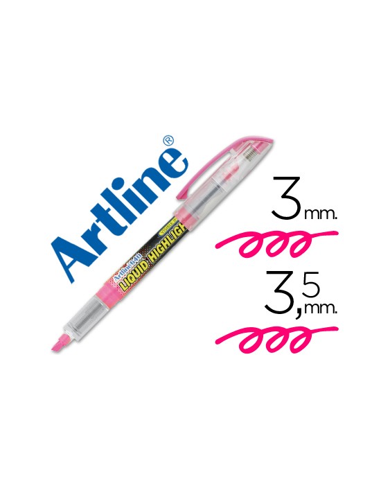 Rotulador artline fluorescente ek-640 rosa punta biselada