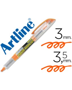 Rotulador artline fluorescente ek-640 naranja punta biselada