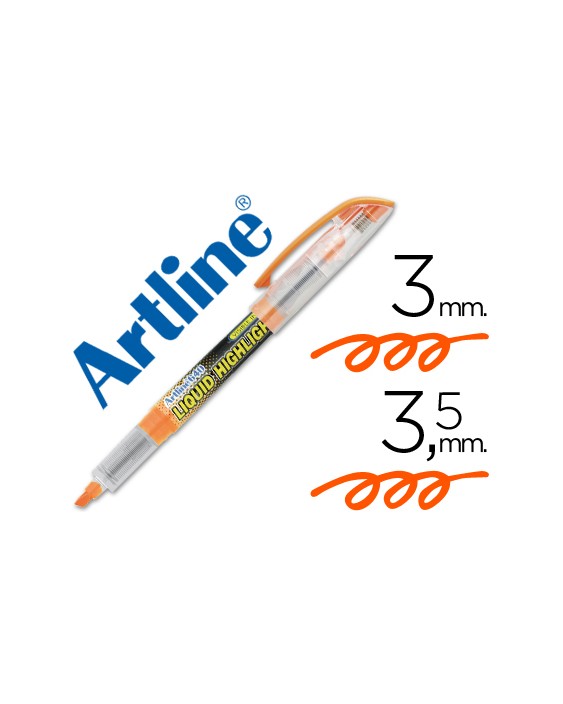 Rotulador artline fluorescente ek-640 naranja punta biselada