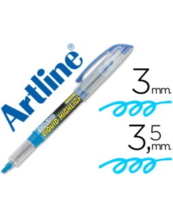 Rotulador artline fluorescente ek-640 azul punta biselada