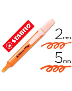 Rotulador stabilo marcador fluorescente swing cool naranja