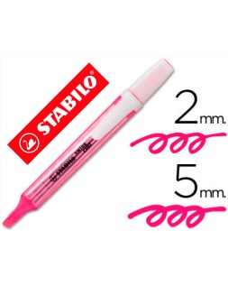 Rotulador stabilo marcador fluorescente swing cool rosa