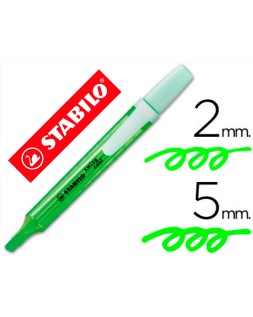 Rotulador stabilo marcador fluorescente swing cool verde
