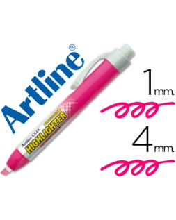 Rotulador artline clix fluorescente ek-63 rosa punta biselada 4 mm