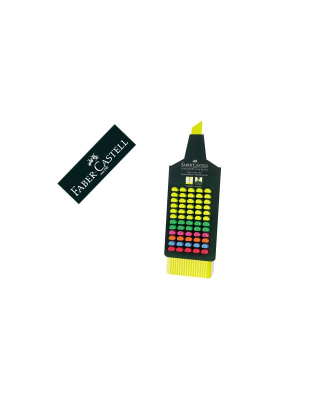 Rotulador faber castell fluorescente textliner 48 expositor 60 unidades colores surtidos