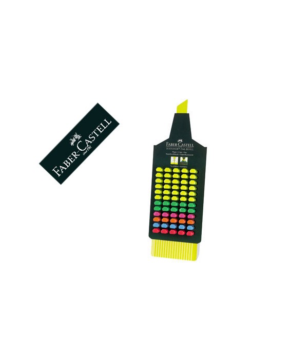 Rotulador faber castell fluorescente textliner 48 expositor 60 unidades colores surtidos