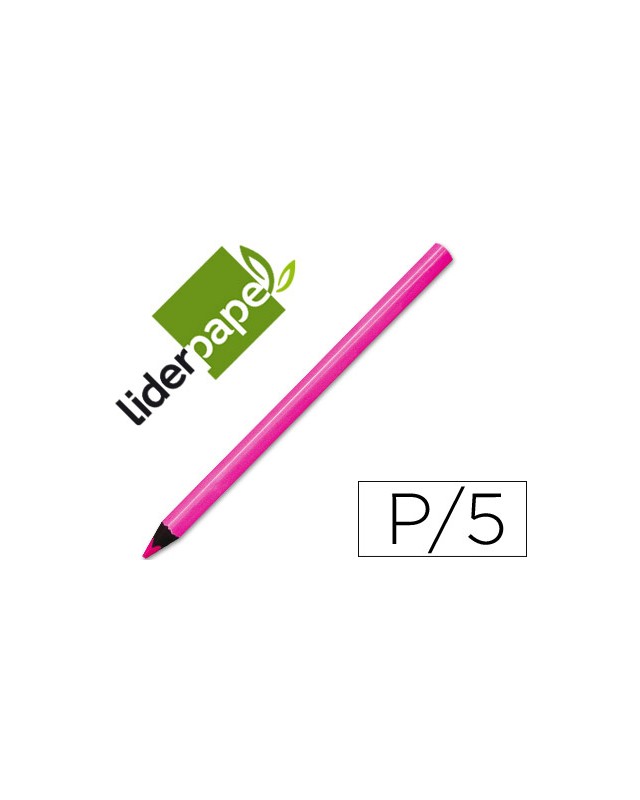 Lapices fluorescente liderpapel jumbo neon rosa