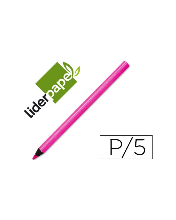 Lapices fluorescente liderpapel jumbo neon rosa