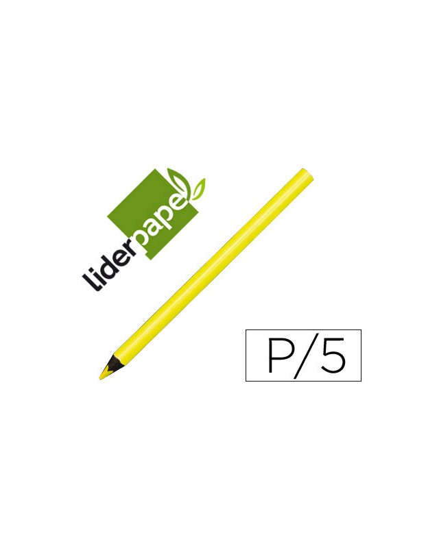 Lapices fluorescente liderpapel jumbo neon amarillo