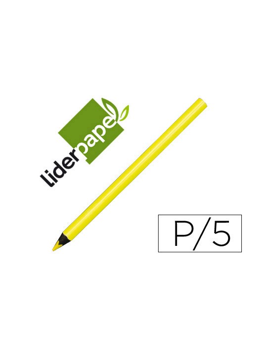 Lapices fluorescente liderpapel jumbo neon amarillo